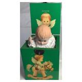 Holiday Musical and Figurine Bundle with 14" Plush Santa and Mrs. Claus and Howard Miller Carols of Christmas II Clock