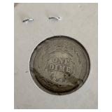 American Coins - Barber Dimes, Liberty Head Nickel and Encased Wheat Penny