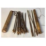 Vietnam Era Montagnard Tribe Archery  Hand Carved Crossbows and Arrows