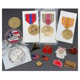 Military Commerative Coins, Medals and Coins and more