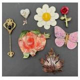 Mixed Variety of Brooches and Pins