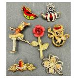 Mixed Variety of Brooches and Pins