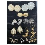 Vintage Earrings and Twist On Clip Earrings Assortment