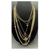 Collection of Gold Toned Jewelry - Necklaces and Bracelets