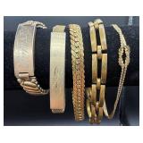 Collection of Gold Toned Jewelry - Necklaces and Bracelets