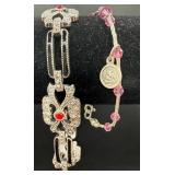 Bundle of Silver Toned Jewelry - Necklaces, Bracelets and Rings