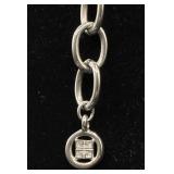 Givenchy 17" Silver Tone Ball Necklace and Earrings (Unmarked)