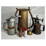 Vintage Mechanics Oil Can & Blow Torch Bundle