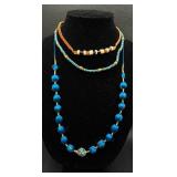 Beaded Boho Necklaces, Pendants and Earrings