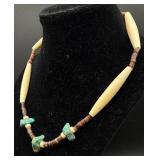 Turquoise and Coral Necklaces with Earrings