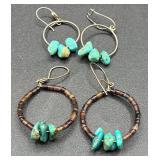 Turquoise and Coral Necklaces with Earrings