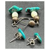 Turquoise and Coral Necklaces with Earrings