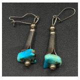Sterling Silver Turquoise Necklace and Earrings