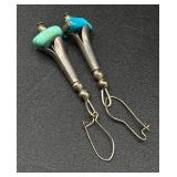 Sterling Silver Turquoise Necklace and Earrings