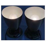 Vintage Mid Century Modern Prescolite Atomic Cone Table Lamps