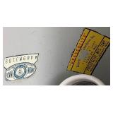 Vintage Mid Century Modern Prescolite Atomic Cone Table Lamps