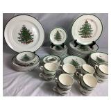 Spode "Christmas Tree" and Cuthbertson Original Christmas Tree  Festive Holiday Stoneware Sets