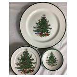 Spode "Christmas Tree" and Cuthbertson Original Christmas Tree  Festive Holiday Stoneware Sets