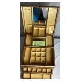 Vintage Bond St. Jewel Case Corp. Jewelry Chest with Key and Collection of Womens Vintage Gloves
