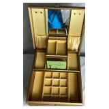 Vintage Bond St. Jewel Case Corp. Jewelry Chest with Key and Collection of Womens Vintage Gloves