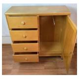 Mid 20th Century Childrens Chifforobe Cabinet