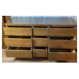MCM 9 Drawer Dresser with Mirror and Matching Full Headboard & Footboard