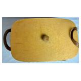 Peterboro Basket Company Large Picnic Basket with Lid and Leather Handles