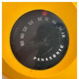 Vintage Yellow Panasonic PanaPet AM Transistor Radio R-70 with Original Box