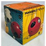 Vintage Yellow Panasonic PanaPet AM Transistor Radio R-70 with Original Box