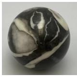 2" 5.7 Oz. Oyster Shell Fossil And Quartz Sphere/Large Marble