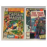 Misc. 50 CENT Comics Including "CAPTAIN MARVEL" And More (Bagged And Carded)