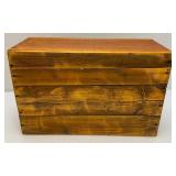 Vintage Wooden STAGECOACH Fine Fruits Crate With Lid 9" x 12" x 19 1/2"