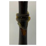 Antique Ornate Wooden Oval Table With Spindles 12" x 20" x 22 1/2" (Repairs Made)