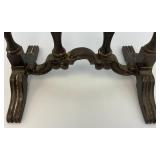 Antique Ornate Wooden Oval Table With Spindles 12" x 20" x 22 1/2" (Repairs Made)