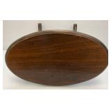 Antique Ornate Wooden Oval Table With Spindles 12" x 20" x 22 1/2" (Repairs Made)