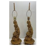 Antique Rector Of California Casted Cement Table Lamps