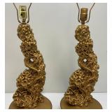 Antique Rector Of California Casted Cement Table Lamps