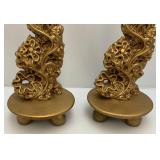 Antique Rector Of California Casted Cement Table Lamps