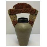 Michael Macone Pottery Artisan Vase, Pottery Shed, Iowa 20"
