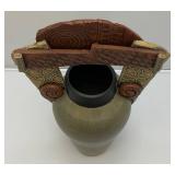 Michael Macone Pottery Artisan Vase, Pottery Shed, Iowa 20"