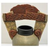 Michael Macone Pottery Artisan Vase, Pottery Shed, Iowa 20"