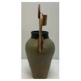 Michael Macone Pottery Artisan Vase, Pottery Shed, Iowa 20"