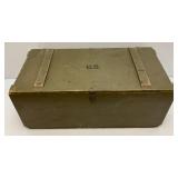 WWII Wooden US Footlocker 13" x 16 1/2" x 33 1/2"