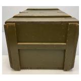 WWII Wooden US Footlocker 13" x 16 1/2" x 33 1/2"