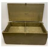 WWII Wooden US Footlocker 13" x 16 1/2" x 33 1/2"