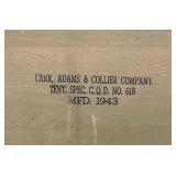 WWII Wooden US Footlocker 13" x 16 1/2" x 33 1/2"