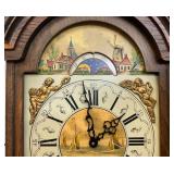 EST. $1,600.00 - $2900.00 Freisland Dutch Wall Clock (From The Dutch Province Of Friesland) Staartklok (Tail Clock) With Calendar Decorative With Heavy Brass