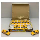 New Old Stock Case Of Metro-Cab Die Metal And Plastic Cast Taxis With Pull Back And Go Action