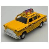 New Old Stock Case Of City Yellow Cab Die Metal And Plastic Cast Taxis With Pull Back And Go Action