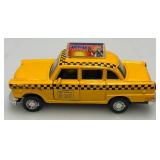New Old Stock Case Of City Yellow Cab Die Metal And Plastic Cast Taxis With Pull Back And Go Action